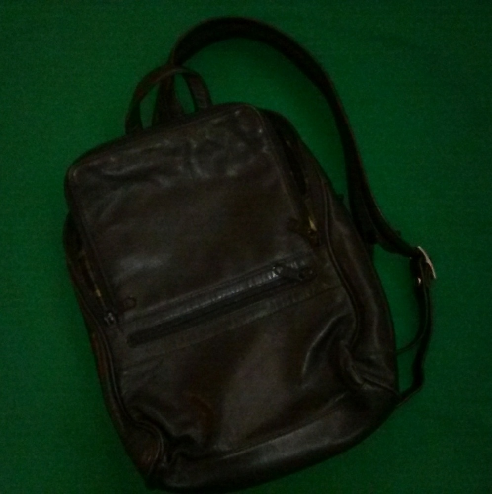 Genuine leather backpack